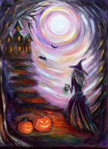 Eine Hexe. Halloween