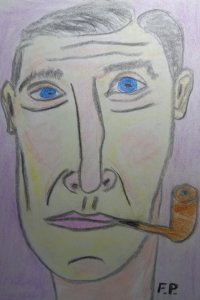 Portrét muža - Sherlock Holmes.