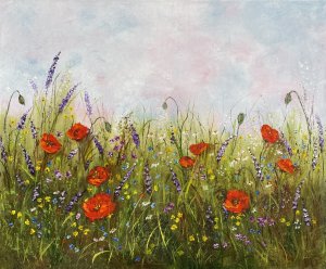 Summer and flowers - red poppies