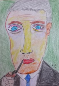Portrét muže - J. Robert Oppenheimer.