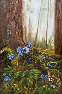 Modré lesní květiny