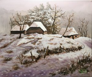 Dedina v zime