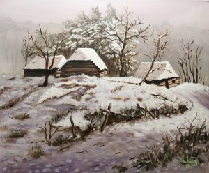 Village in winter