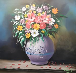 Vase avec fleurs