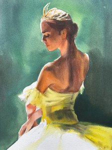 Bailarina em amarelo