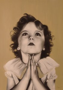 Praying little girl