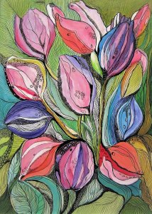 Tulips, abstraction