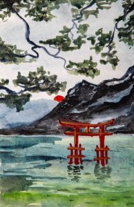 Scenery in Japanese style