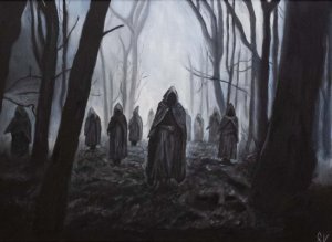 Um culto na floresta escura