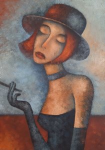 Lady with a cigarette