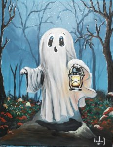 Ghost with a lamp