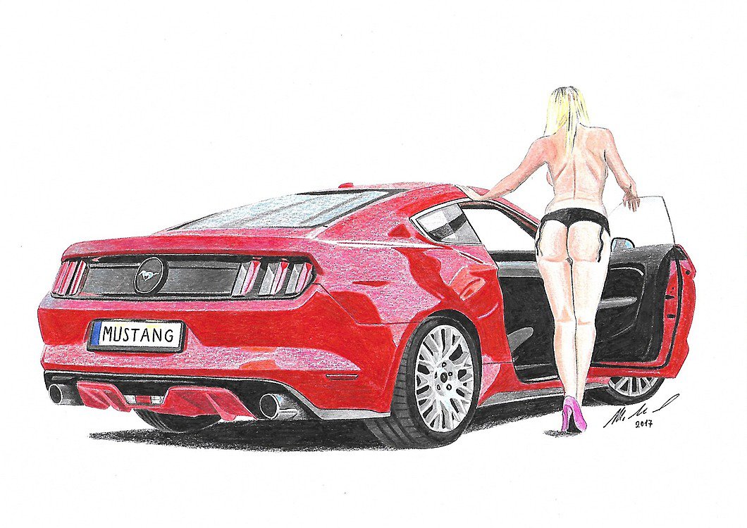 Mustang &amp; dievča