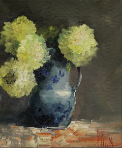 modrá váza