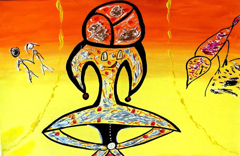 Vision Slavo-Nézékienne (The Slavo-Nézékian Vision), 3MB — Canvas, 50 × 70 cm