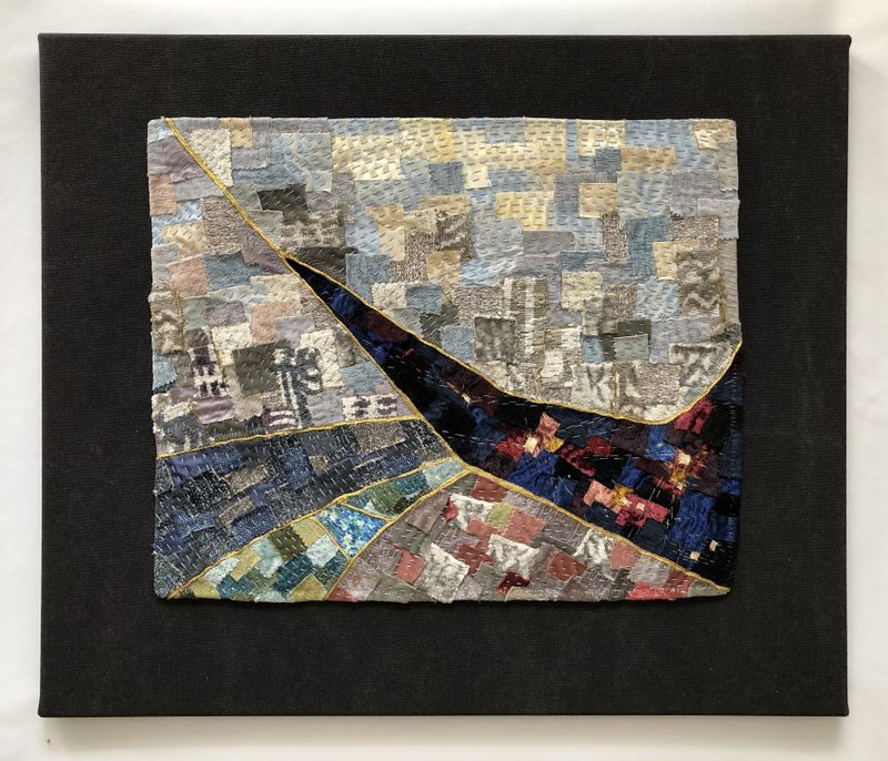 Dnes večer (Tonight), Alisa Pirogova — Textile, 65 × 55.1 cm