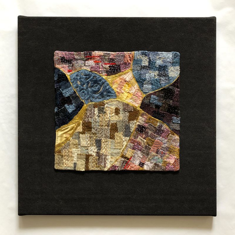 Zlatá hodinka, Alisa Pirogova — Textil, 50 × 50 cm