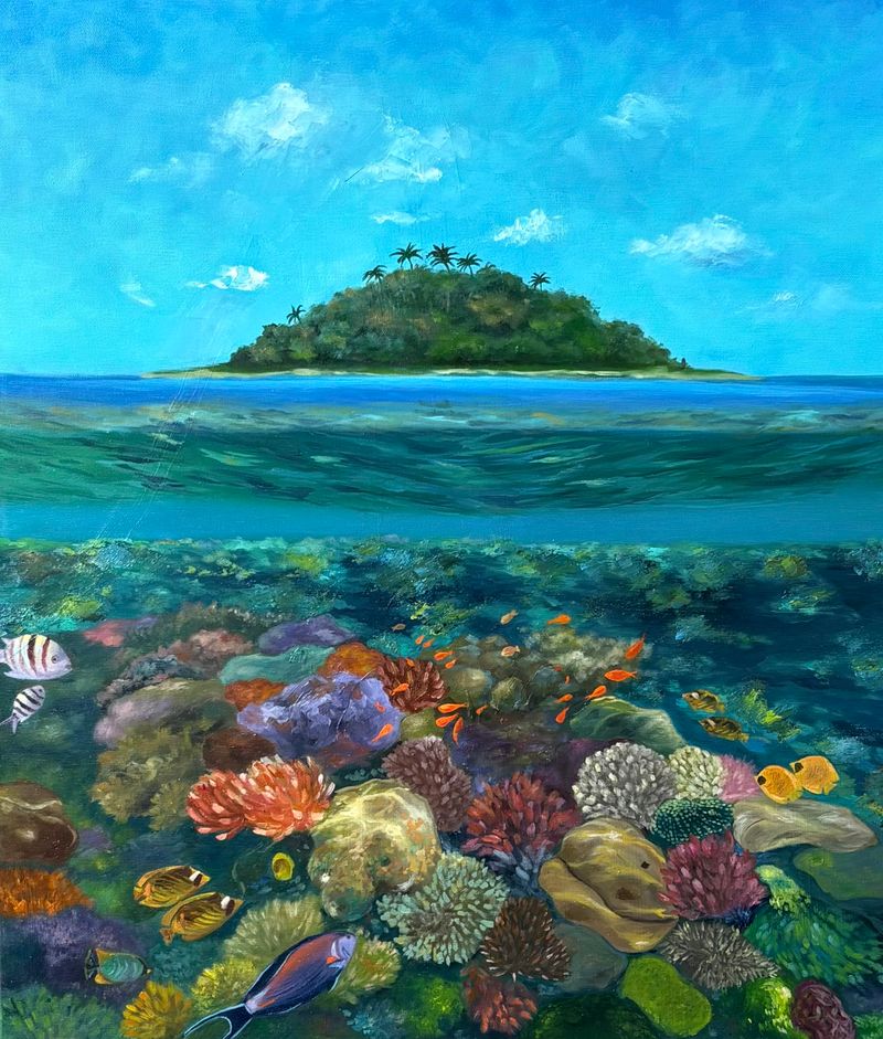 Dovolená, Antonina Gurianova — Plátno, 60 × 70 cm