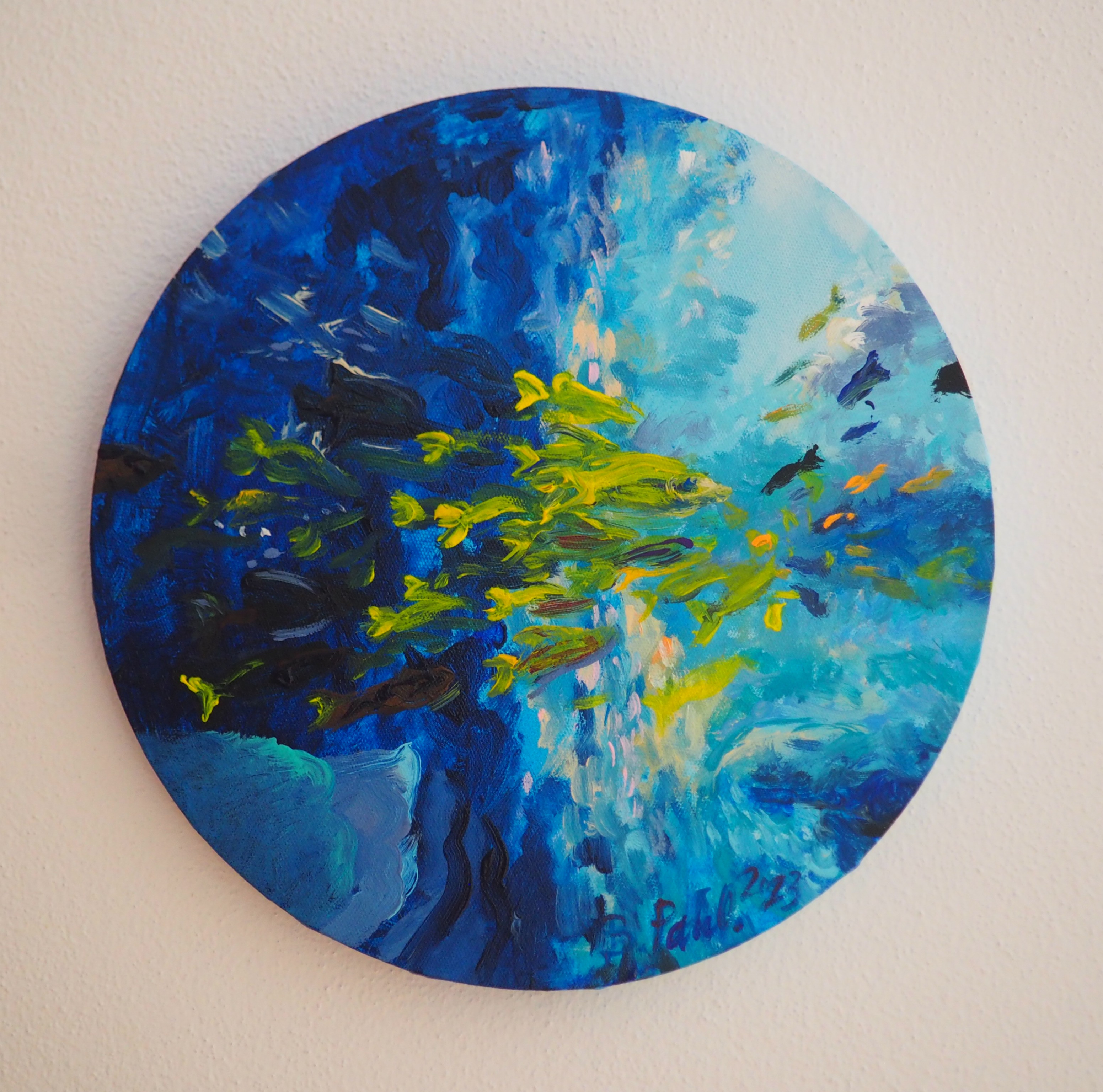 Ponor č. 81, Barbora Paulovičová — Acrylic, Impressionism, Canvas — 30 × 30 cm