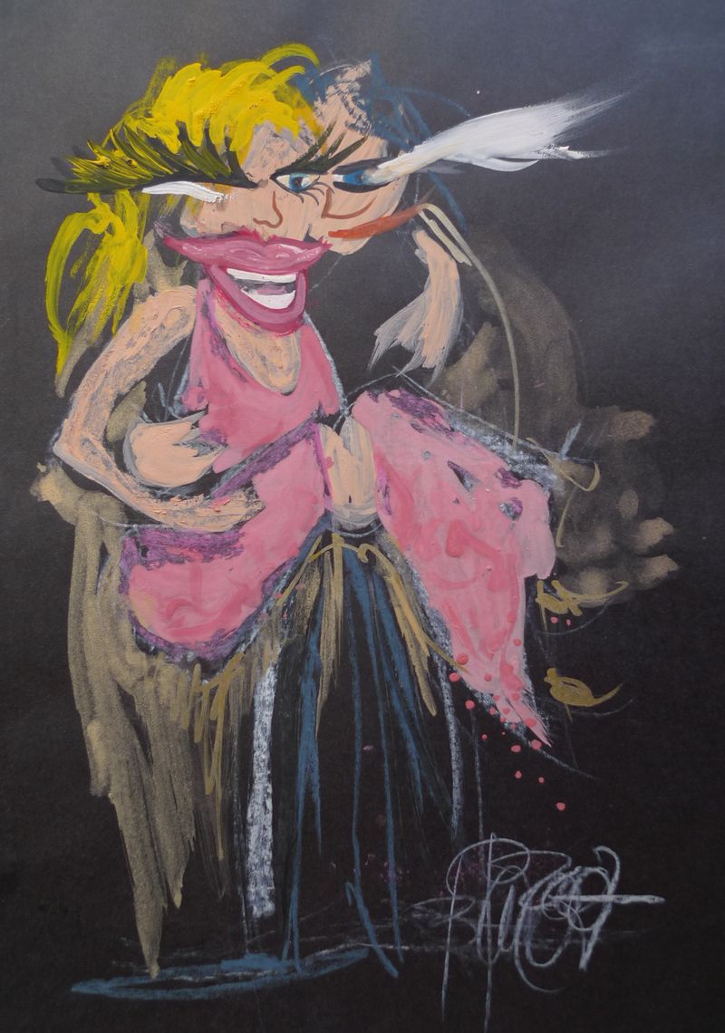 Smejúca, Barbora Paulovičová — Papír, 22 × 31 cm