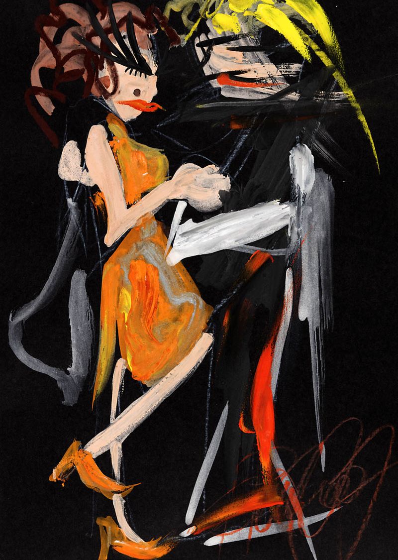 Tanečníci I. size S, Barbora Paulovičová — Papír, 22 × 31 cm