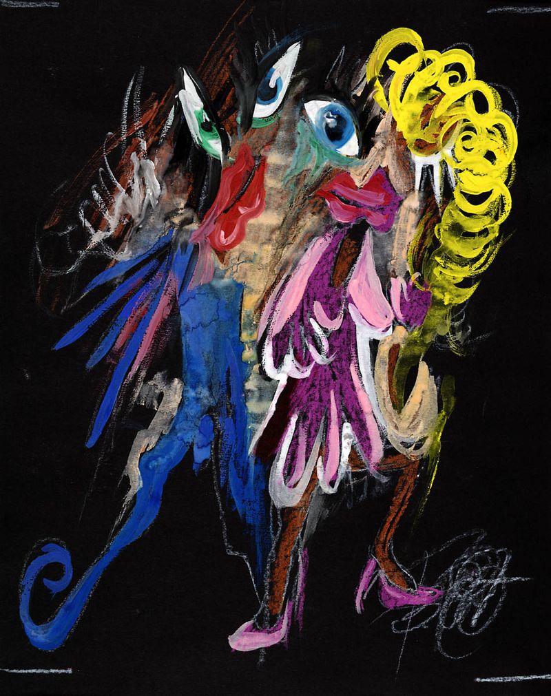 Tanečníci V. size S, Barbora Paulovičová — Papír, 25 × 31 cm