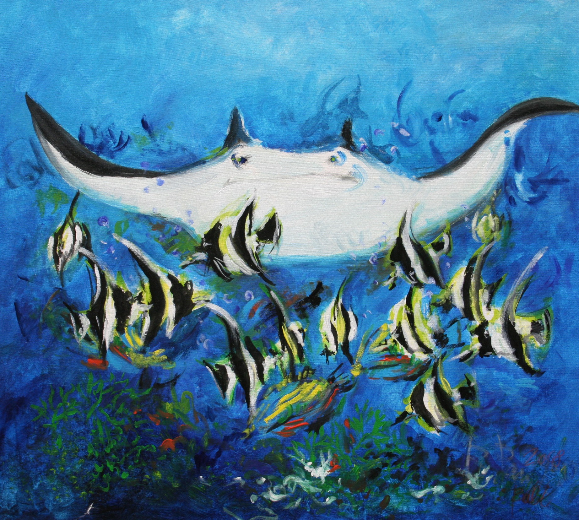 Už prichádza, Barbora Paulovičová — Acrylic, Impressionism, Canvas — 100 × 90 cm