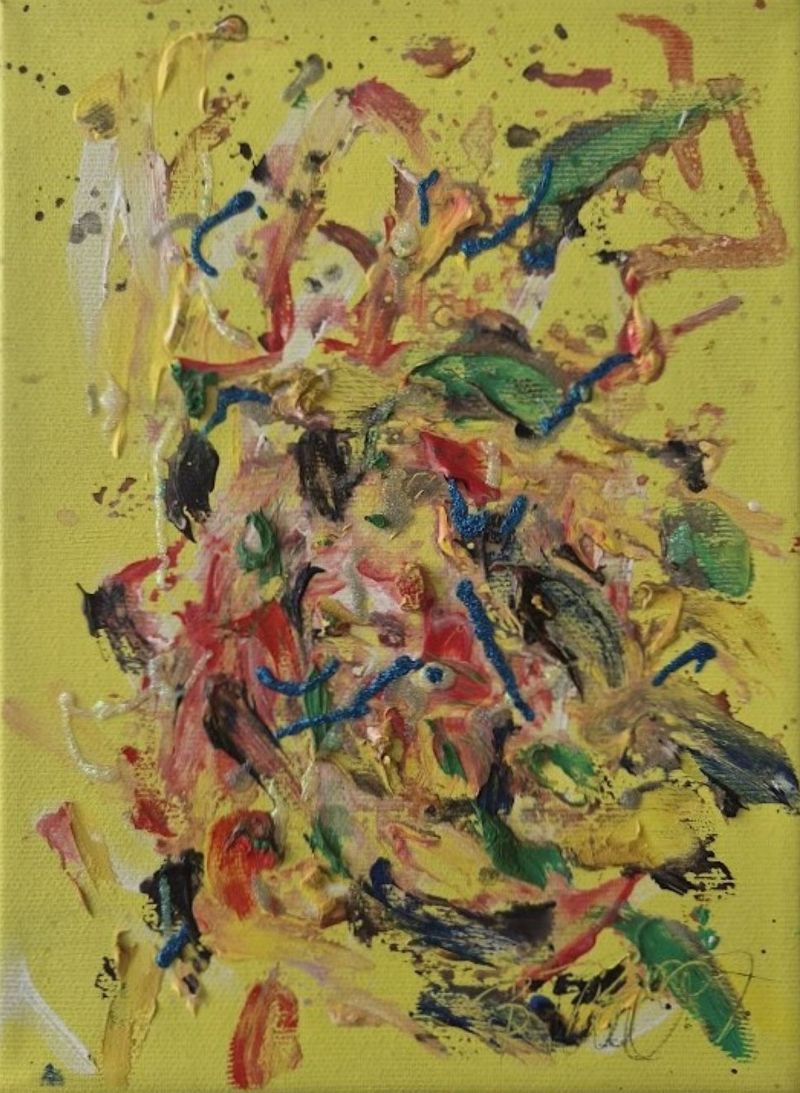 Žltá (Amarillo), Barbora Paulovičová — Lienzo, 18 × 24 cm