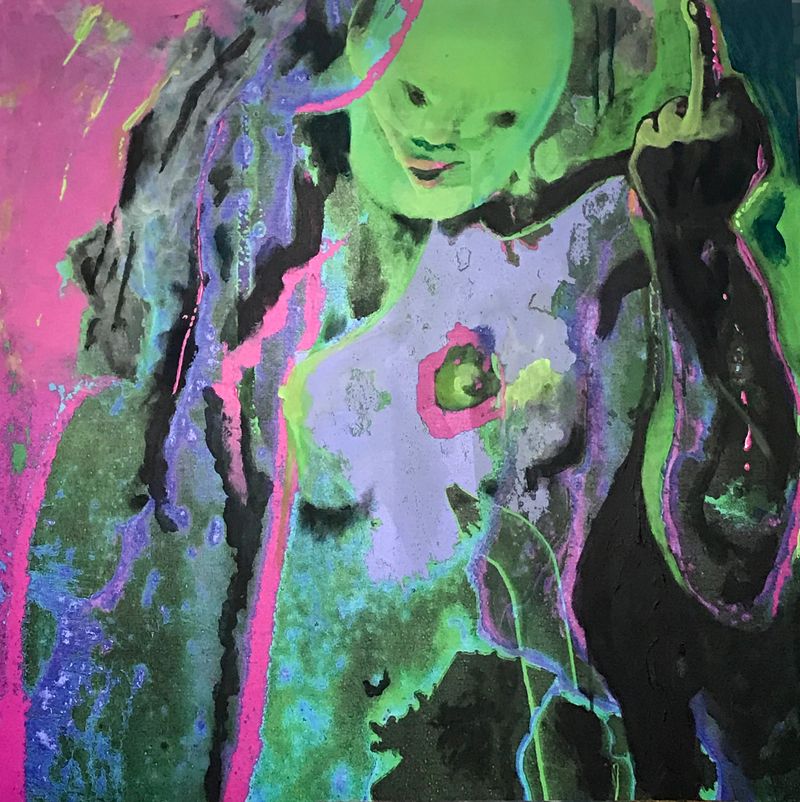 Gesto, Bedřich Čermák — Plátno, 100 × 100 cm