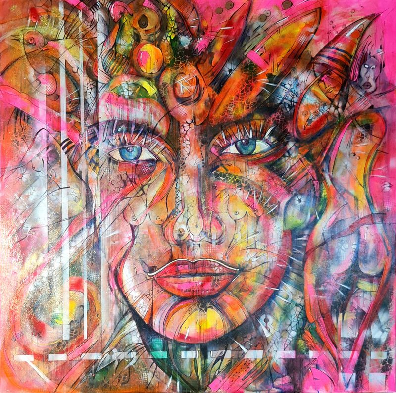 SIZYFOS, Cyril Cichy — Plátno, 100 × 100 cm