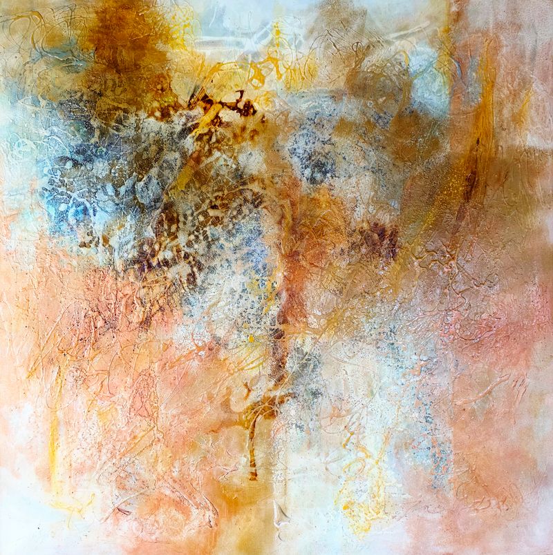 TRESHOLD MOMENT (MOMENTO DE UMBRAL), Cyril Cichy — Lienzo, 100 × 100 cm