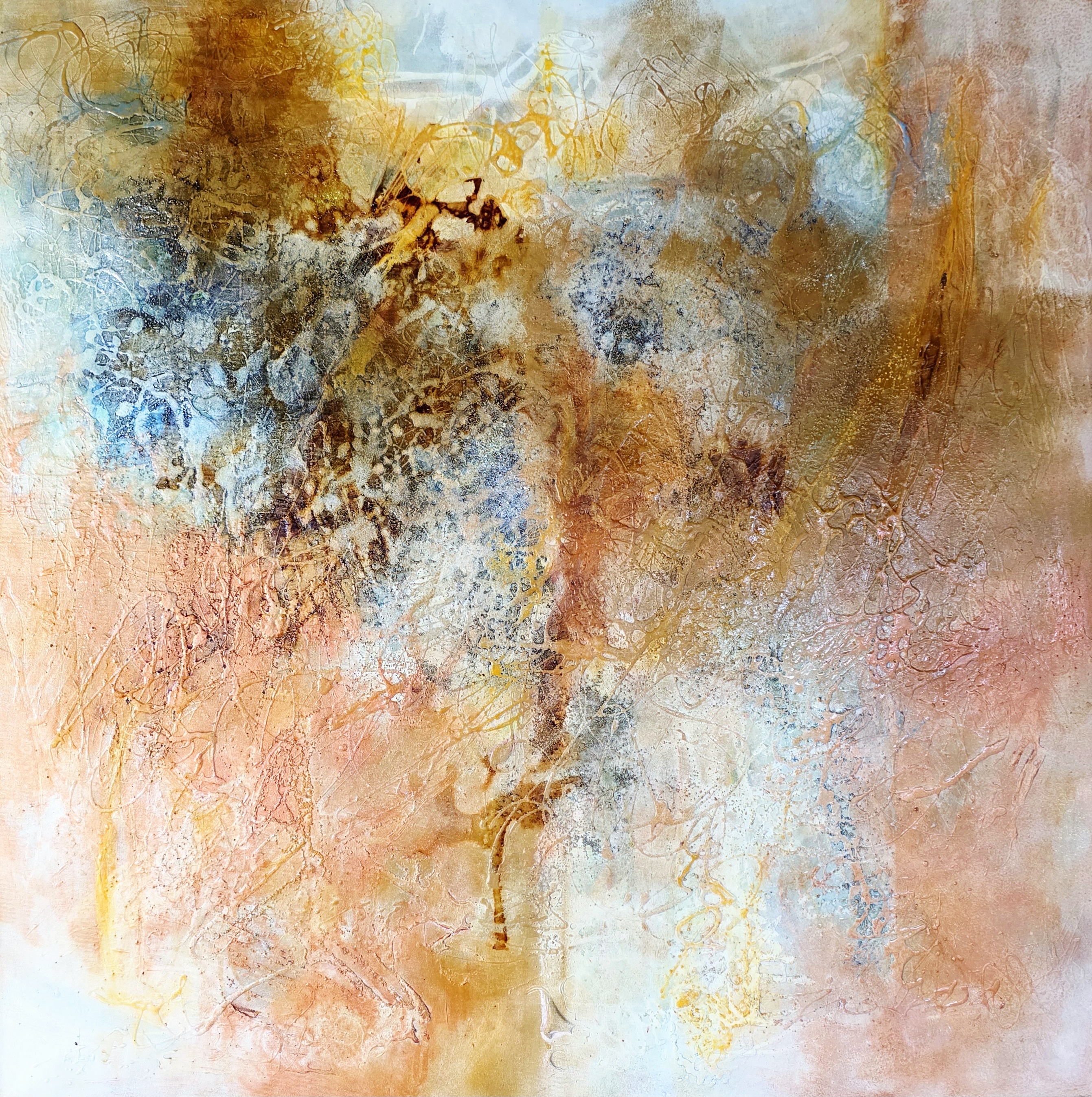 TRESHOLD MOMENT, Cyril Cichy — Acrilico, Astrattismo, Tela — 100 × 100 cm