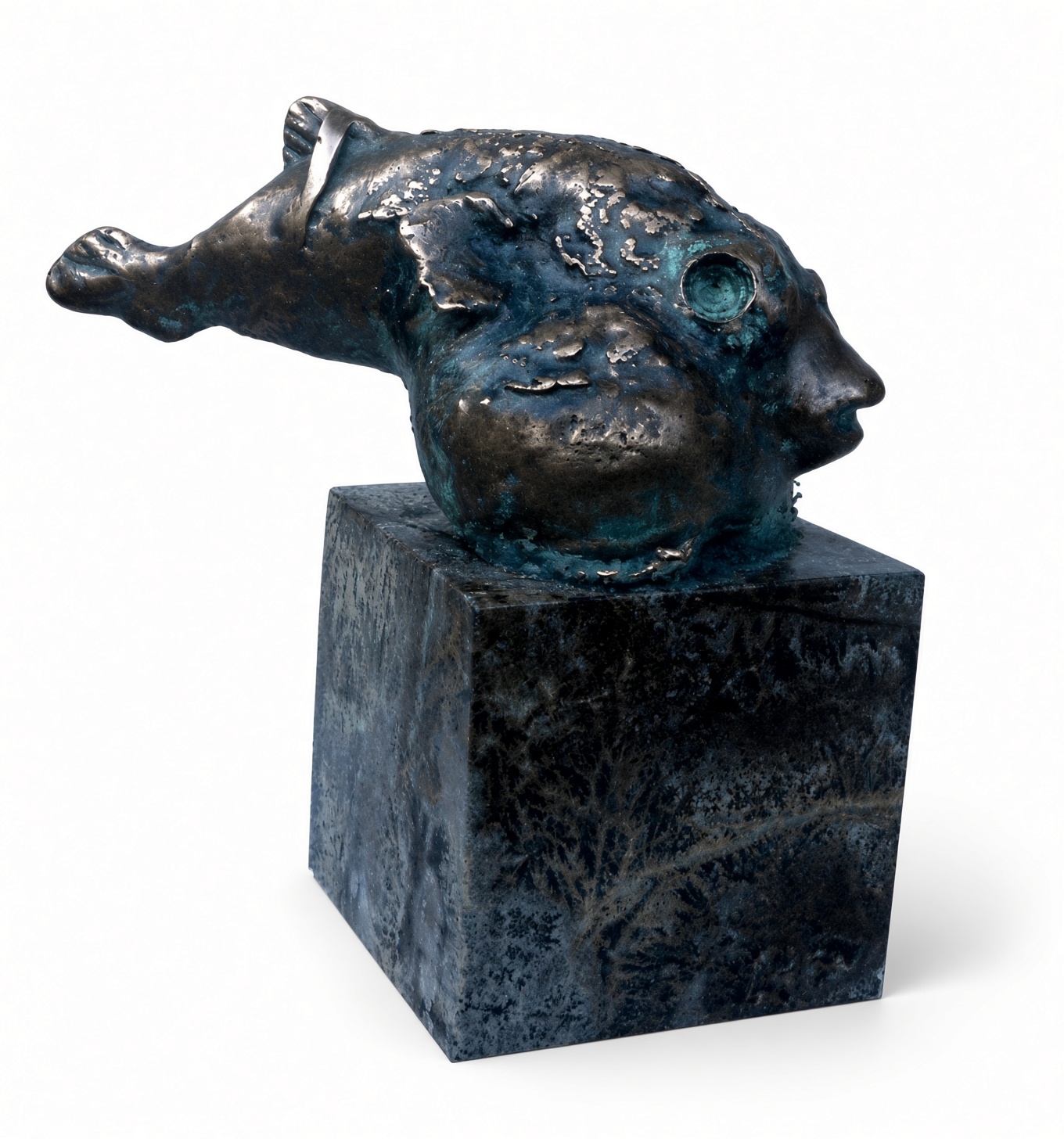 Ryba fugu, Cyril — Art Deco, Metal — 12 × 5.5 cm