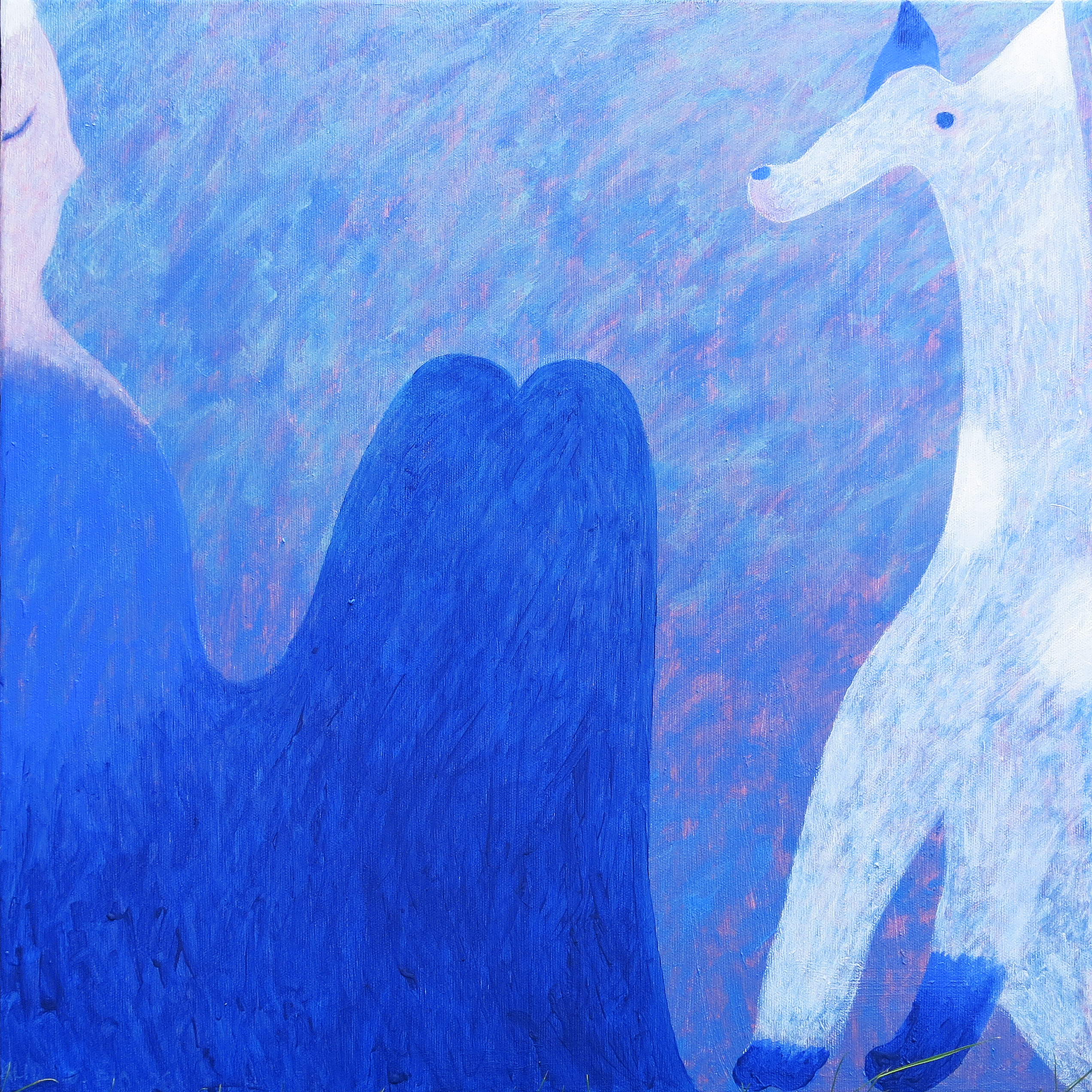 Normální 1, Dagmar Piorecká — Acrylic, Surrealism, Canvas — 50 × 50 cm