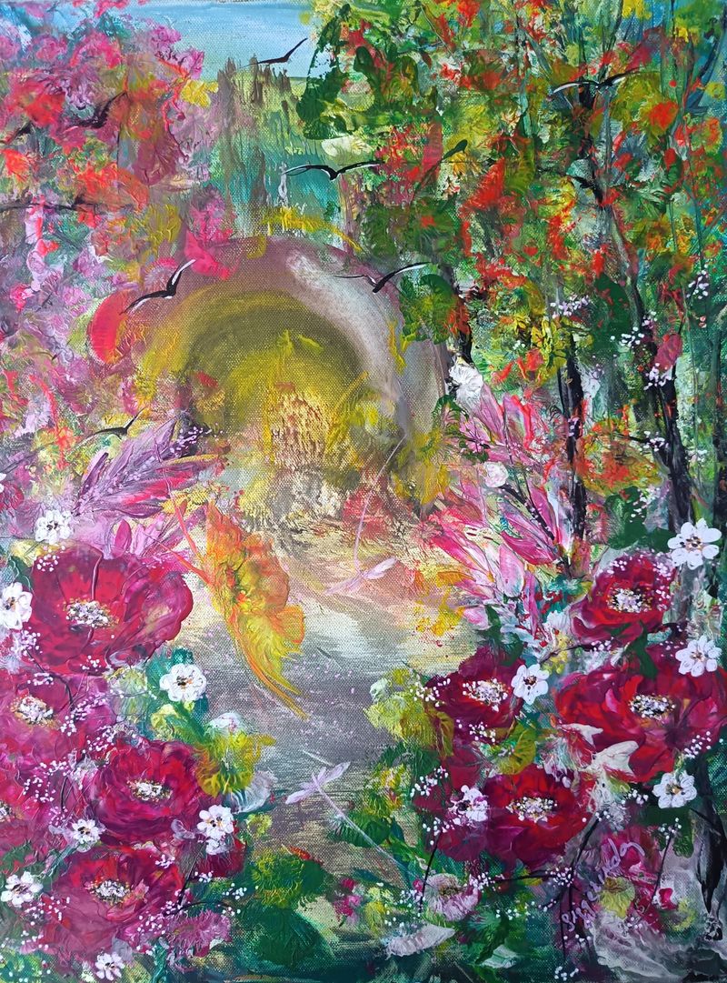 Motýlí čas (La época de las mariposas), Dana Vyjídáková — Lienzo, 50 × 60 cm
