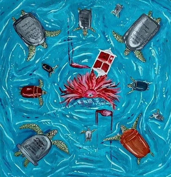 Point Nemo, Dominik Hladký — Plátno, 40 × 40 cm