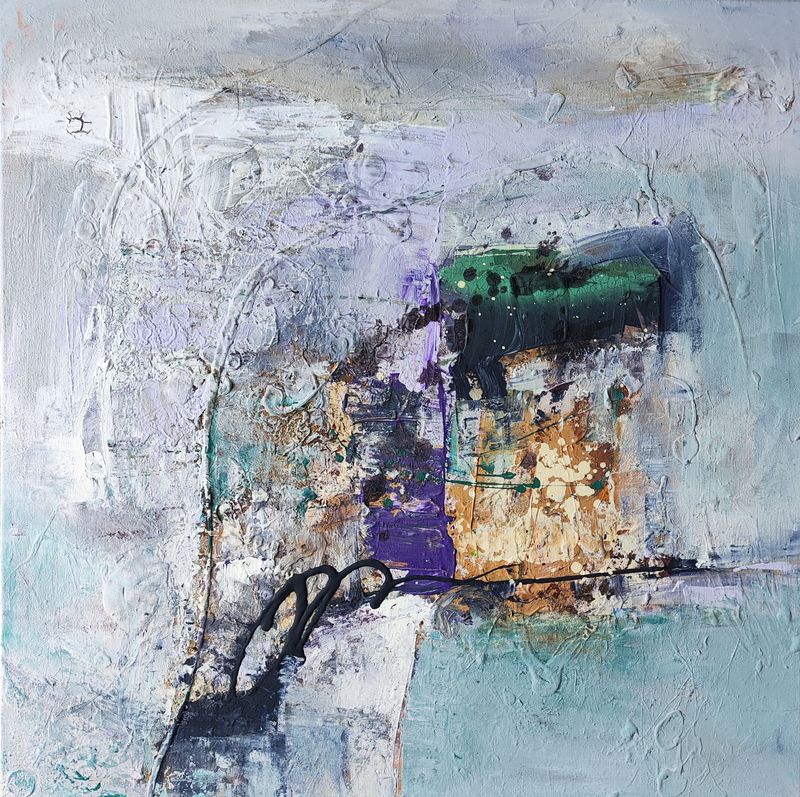 The Only House at the End, Dominika Brynzej — Canvas, 70 × 70 cm