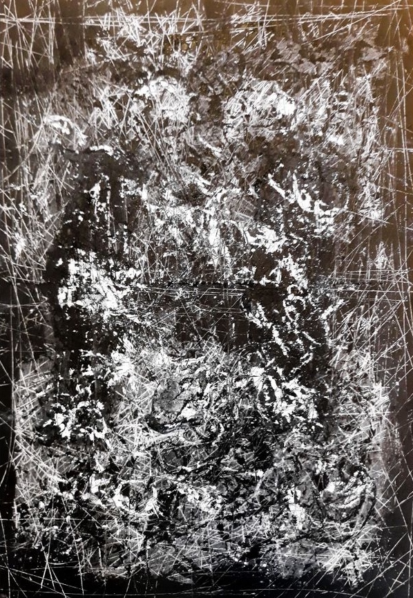 Šílený jako mlha a sníh, Don Mirakl — Acrylic, Abstract, Canvas — 35 × 50 cm