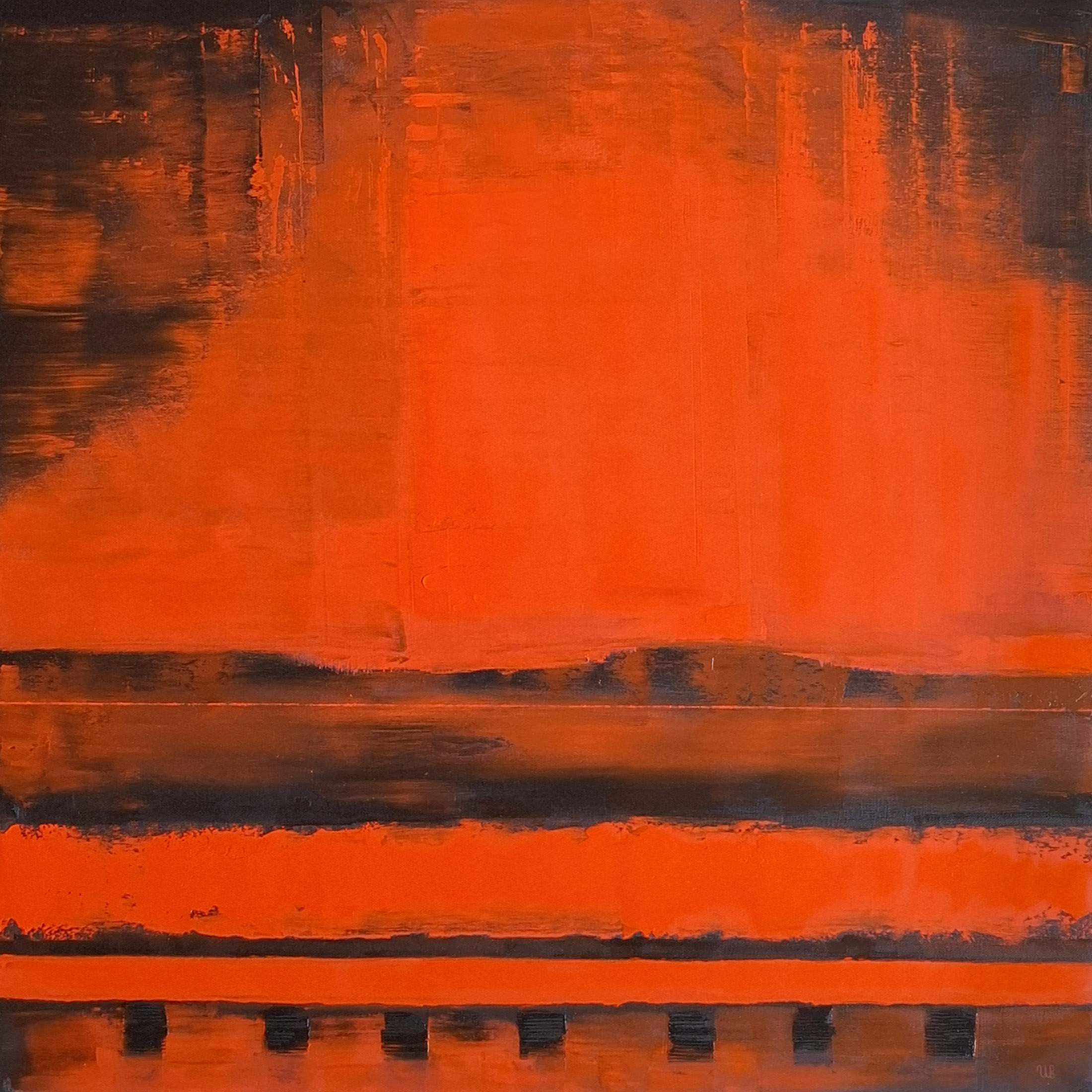 Red River, Eugene Ivanov — Oil Painting, Abstract, Canvas — 70 × 70 cm
