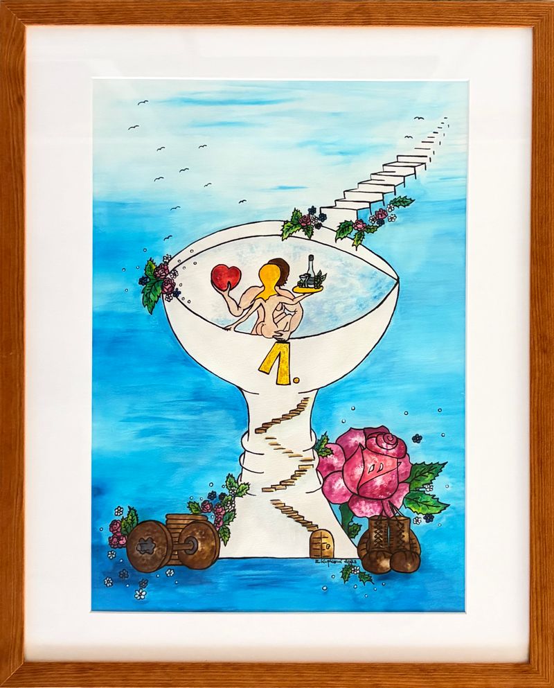 Pohár vítězů (Winners' Cup), Eva Kupková — Paper, 30 × 42 cm