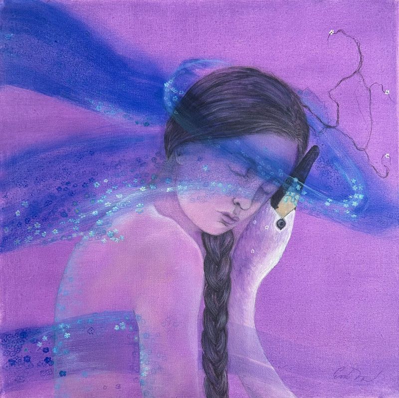 Zrcadlení (Espelhamento), Eva Ova — Canvas, 40 × 40 cm