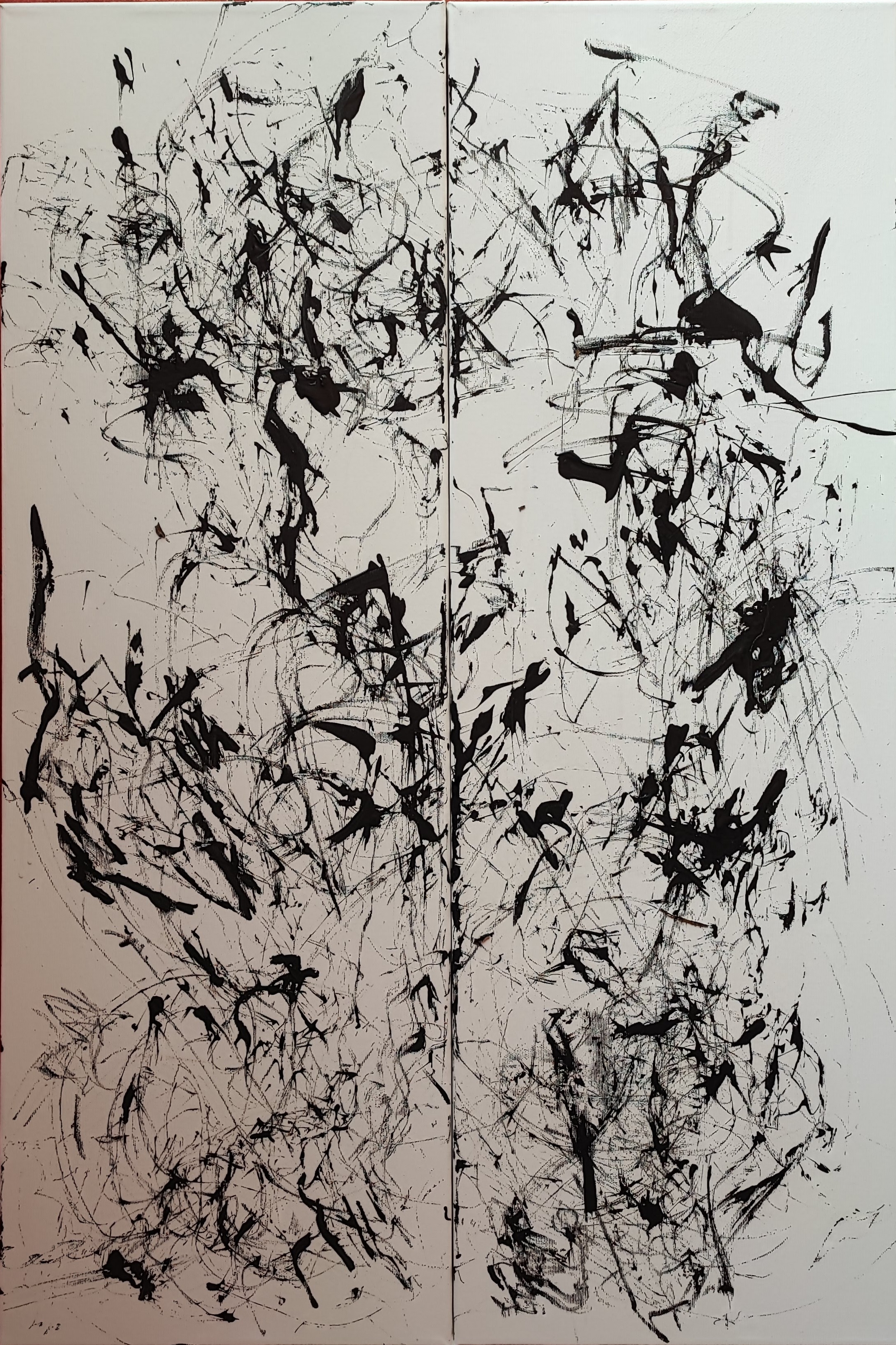 Růst, Ilona Veselá Jančiová — Acrylic, Abstract, Canvas — 60 × 90 cm