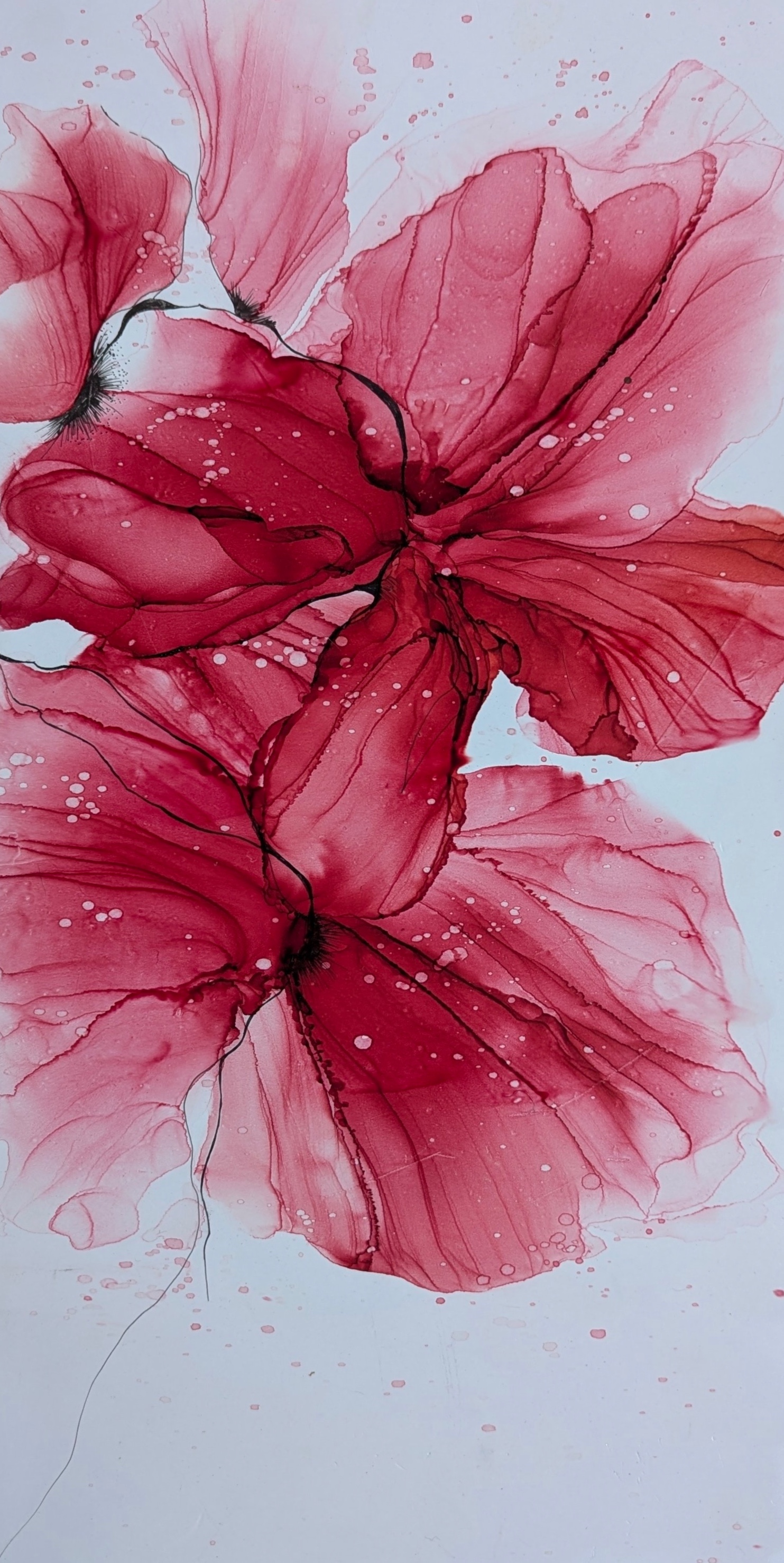 Dance of Two, Irina Zamostinciuc — Mixed Media, Abstract, Paper — 25 × 50 cm