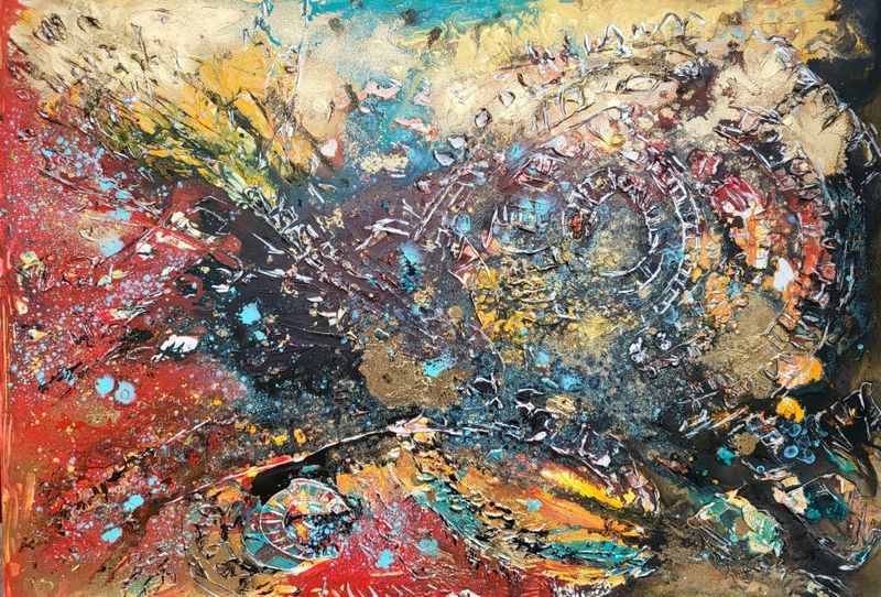 Dotek nekonečna, Ivana Brázdová — Plátno, 100 × 70 cm