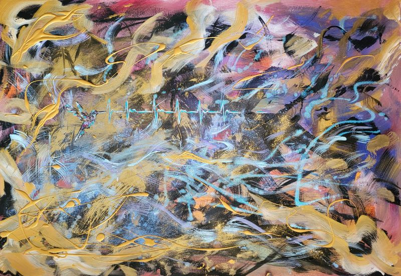Vibrace života (The Vibrations of Life), Ivana Brázdová — Canvas, 100 × 70 cm