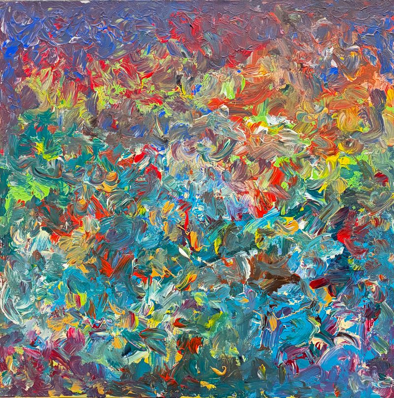 Abstraktní svět 238 (El mundo abstracto 238), Jan Kameníček — Lienzo, 90 × 90 cm