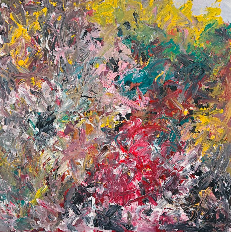 Barevná exploze 304 (Explosão de cores 304), Jan Kameníček — Canvas, 100 × 100 cm