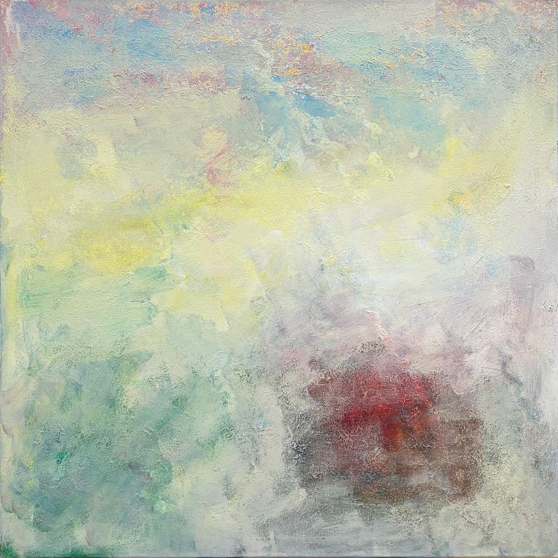 Červená skvrna 281 (La mancha roja 281), Jan Kameníček — Lienzo, 90 × 90 cm
