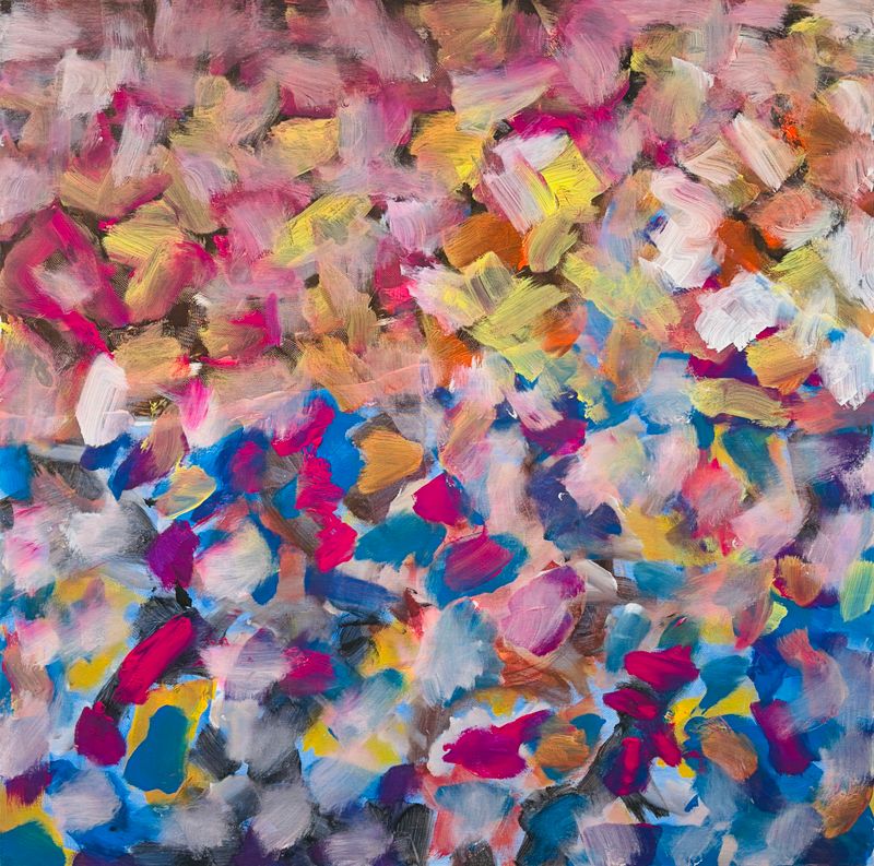Fialová vřava 307 (Agitação Roxa 307), Jan Kameníček — Canvas, 100 × 100 cm