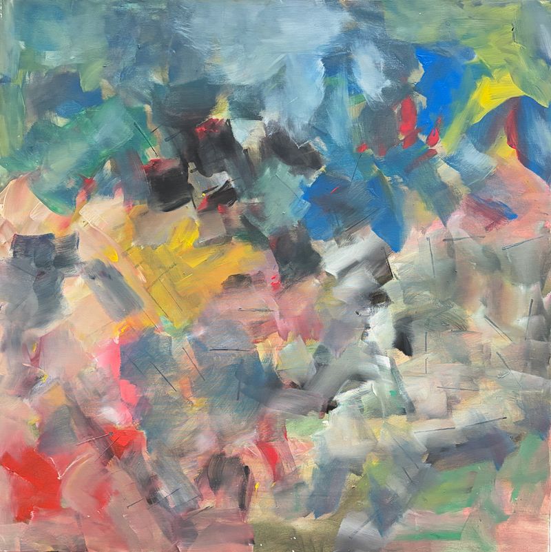 Letní bouřka 237, Jan Kameníček — Plátno, 100 × 100 cm