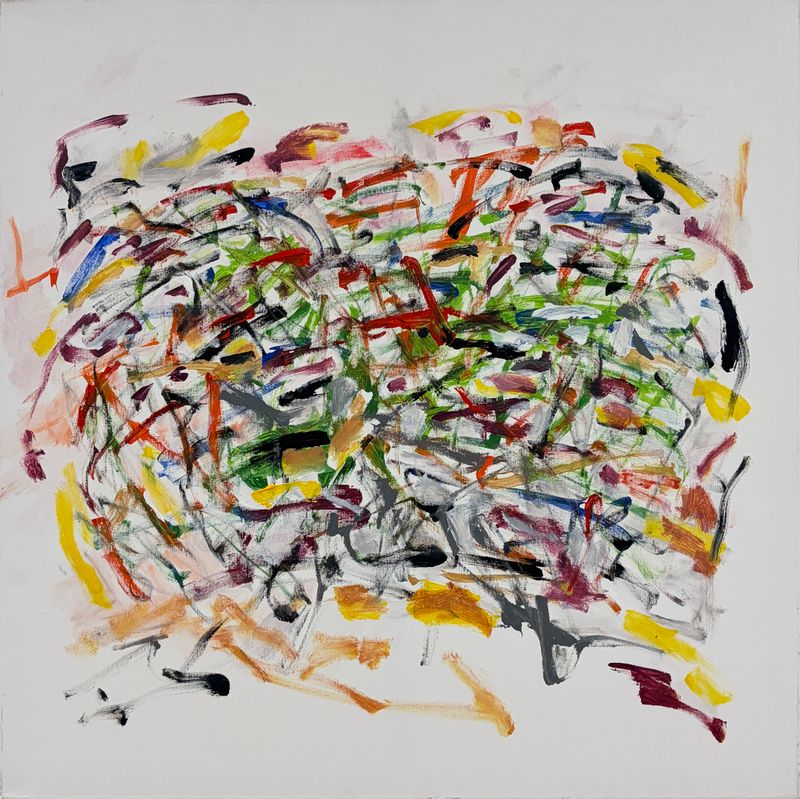 Letní spleť 219 (Mezcla de verano 219), Jan Kameníček — Lienzo, 80 × 80 cm